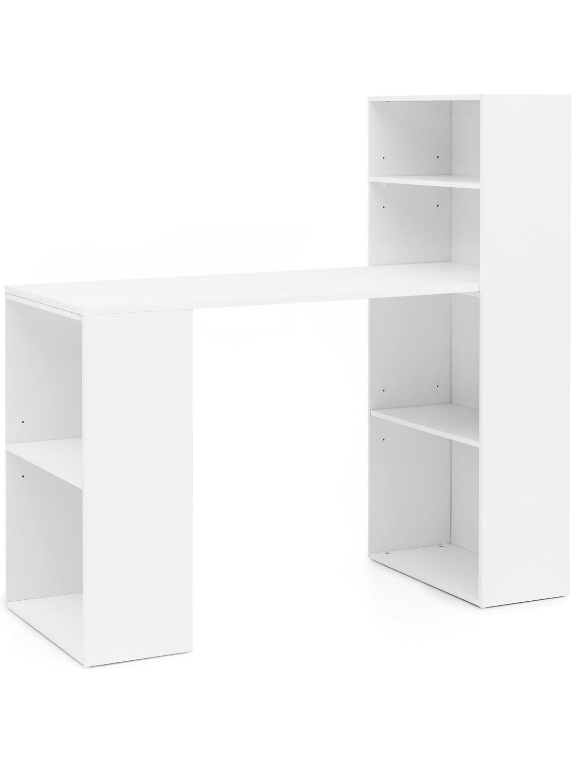 Schreibtisch mit Regal 120 x 53 cm in Weiss