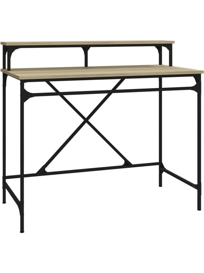 Schreibtisch aus Sonoma Eiche 100 x 50 x 90 cm als Computer Gaming oder Arbeitstisch fur Wohn und Arbeitsbereich
