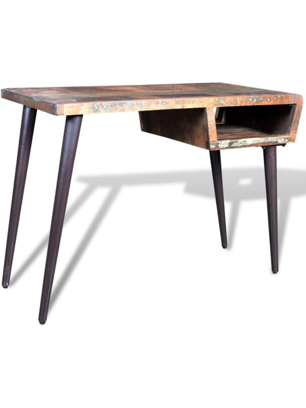 Buroschreibtisch aus Massivholz 110 x 50 x 80 cm mit robuster Arbeitsflache fur Computer und Homeoffice