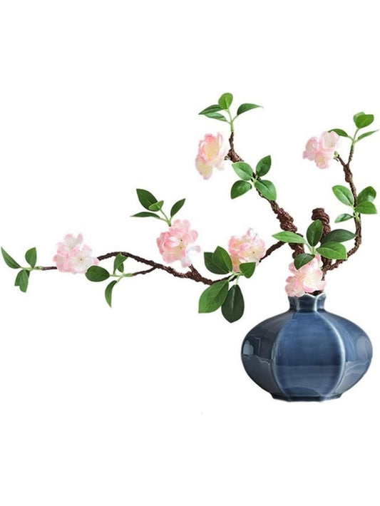 Kunstlicher Blumenstrauss mit Keramikvase als dekoratives Arrangement fur Wohnzimmer Buro Eingangsbereich und Schreibtisch