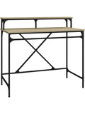 Schreibtisch aus Sonoma Eiche 100 x 50 x 90 cm als Computer Gaming oder Arbeitstisch fur Wohn und Arbeitsbereich ql3105115