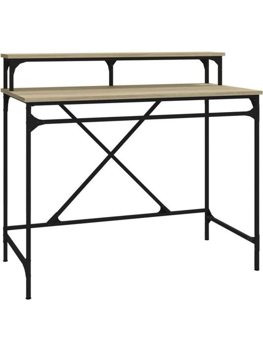 Schreibtisch aus Sonoma Eiche 100 x 50 x 90 cm als Computer Gaming oder Arbeitstisch fur Wohn und Arbeitsbereich