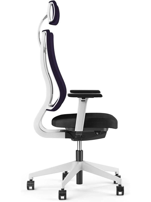 Ergonomischer Drehstuhl mit hohenverstellbarer Sitzflache und Nackenstutze fur Buro und Homeoffice in Violett