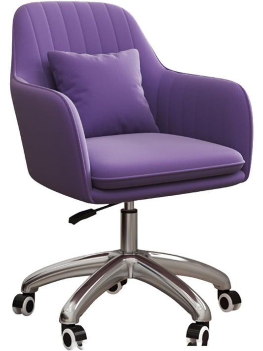 Niedlicher Drehstuhl mit hohenverstellbarer Sitzflache fur Homeoffice Schlafzimmer Schminktisch und Arbeitszimmer in Violett