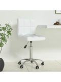 Drehbarer Burostuhl aus weissem Kunstleder fur Buro und Homeoffice ji3158932