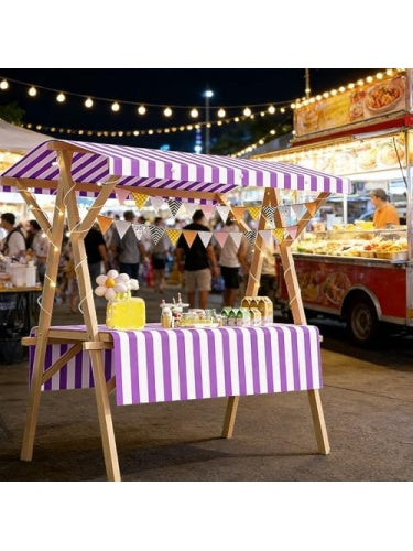 Tragbarer Marktwagen mit Baldachin fur Bauernmarkte Handwerksmessen Pop Up Shops und mobile Verkaufsstande