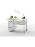 Moderner Schreibtisch in Hochglanz Weiss 115 cm sh0724196